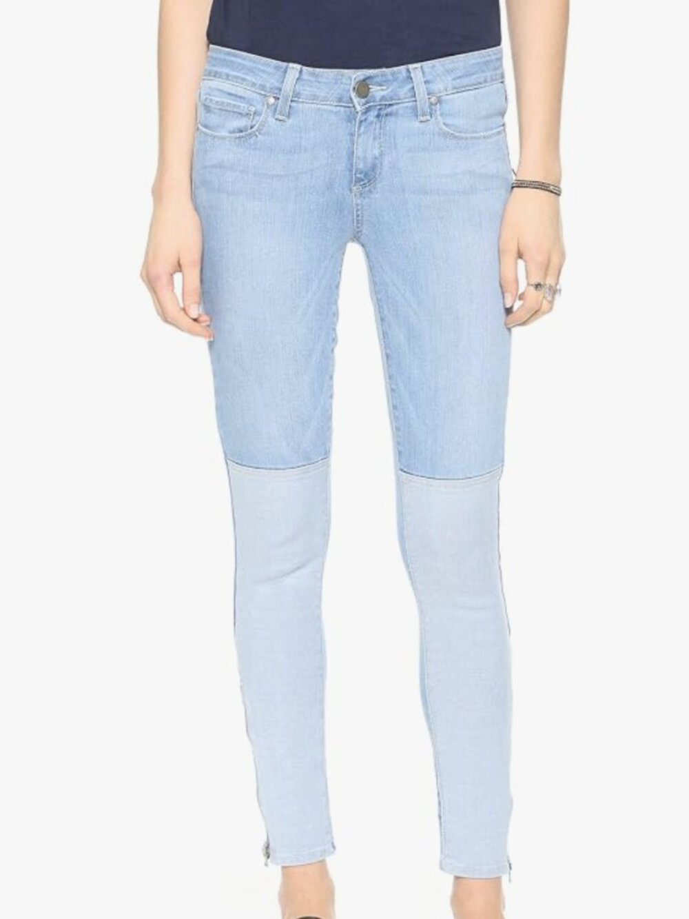 PAIGE Cara Zip Ankle Skinny Jeans in Runaway Wash - Size 25